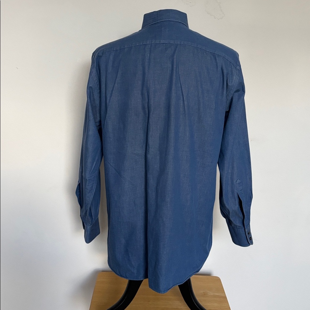 John W Nordstrom Men's Blue Button-Up Shirt Size 16-33 - Picture 4 of 13